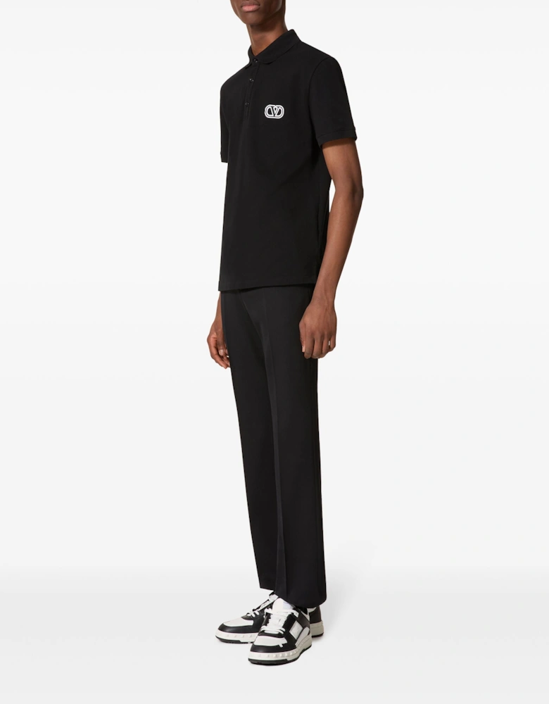 VLOGO Signature Patch Polo in Black