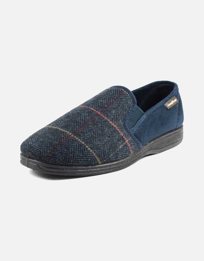 KMG116 Goodyear Harrison Navy Tweed Slipper