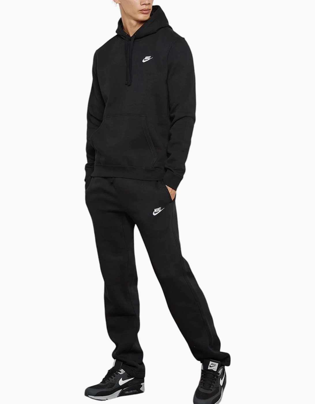 Nike Men's Black Bv2654 Tracksuits Club Fleece Hoodie Jogger Loose Fit Sportswear  42 Xl