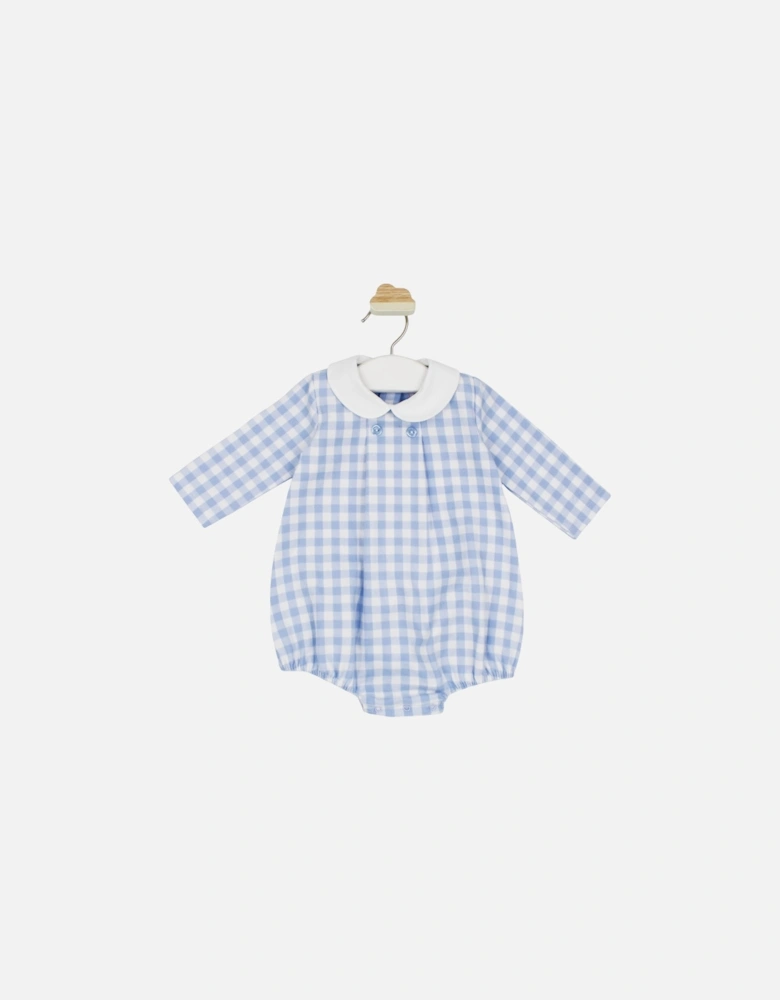 Blue Gingham Romper