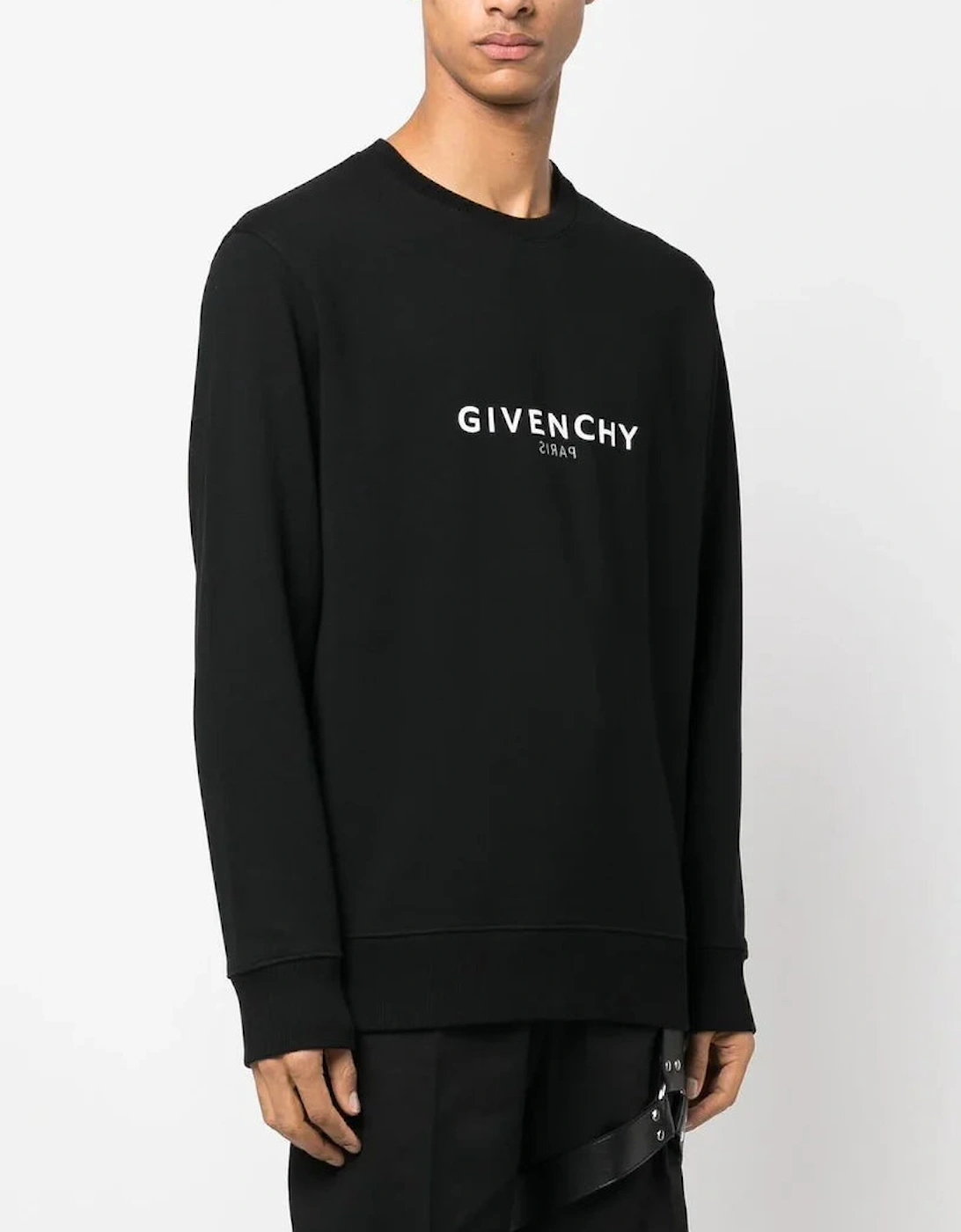 Reverse Paris Slim fit Sweatshirt in Black