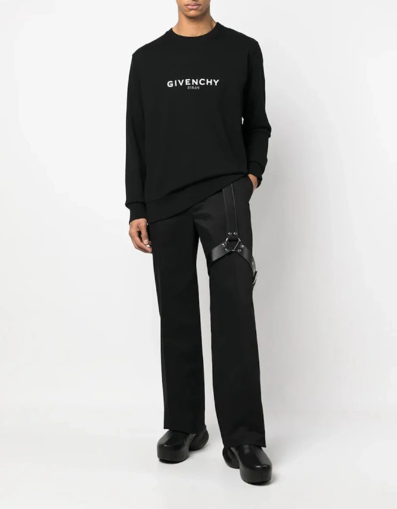 Reverse Paris Slim fit Sweatshirt in Black