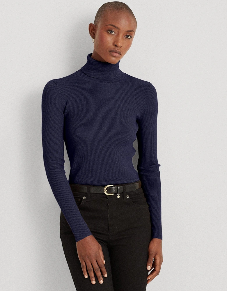 Amanda-long Sleeve-sweater - Lauren Navy