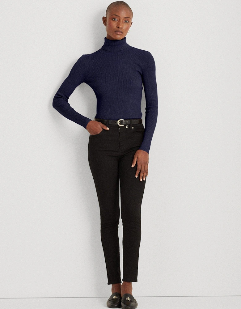 Amanda-long Sleeve-sweater - Lauren Navy