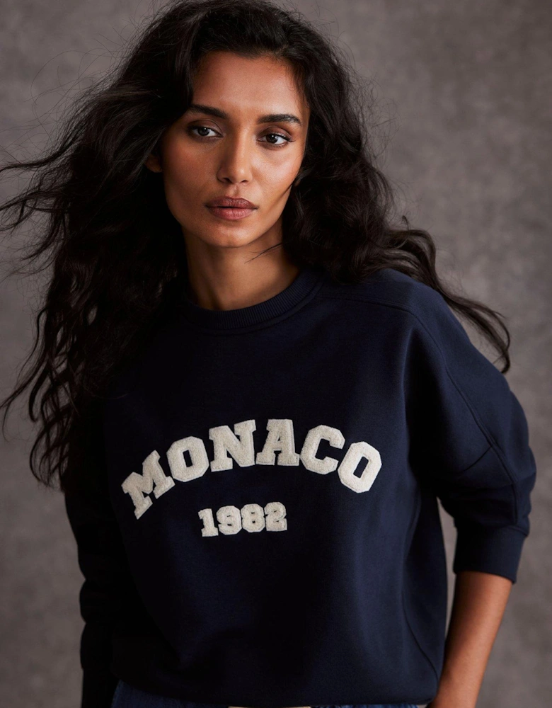 Monaco Graphic Sweat - Navy