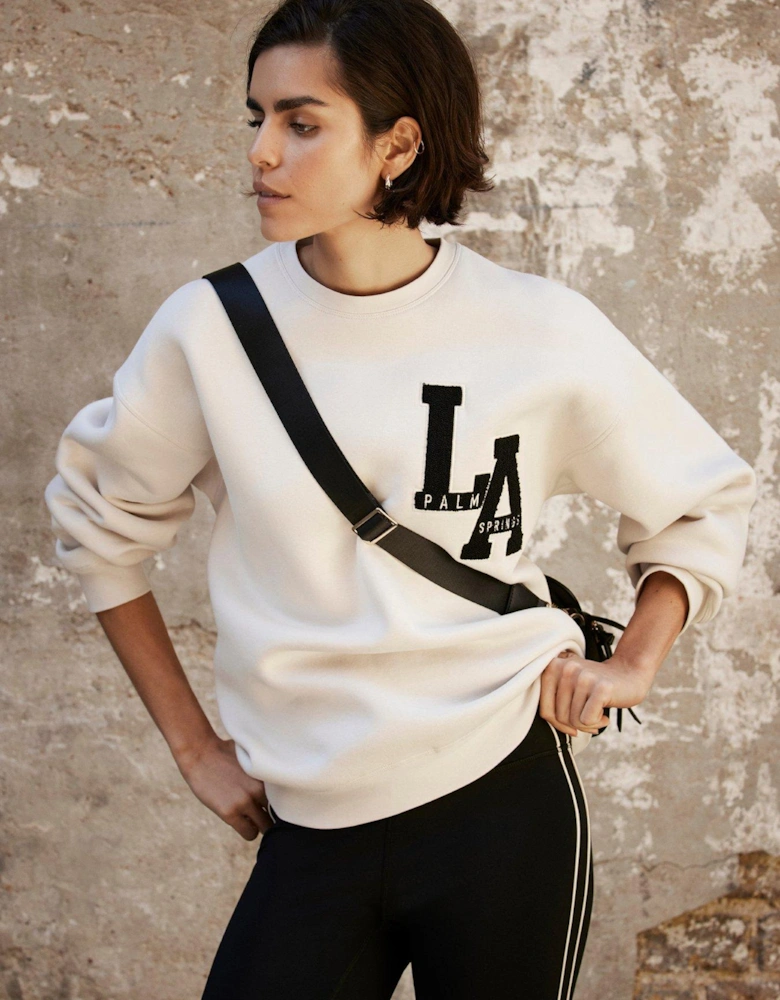 Neutral La Graphic Sweatshirt - Beige