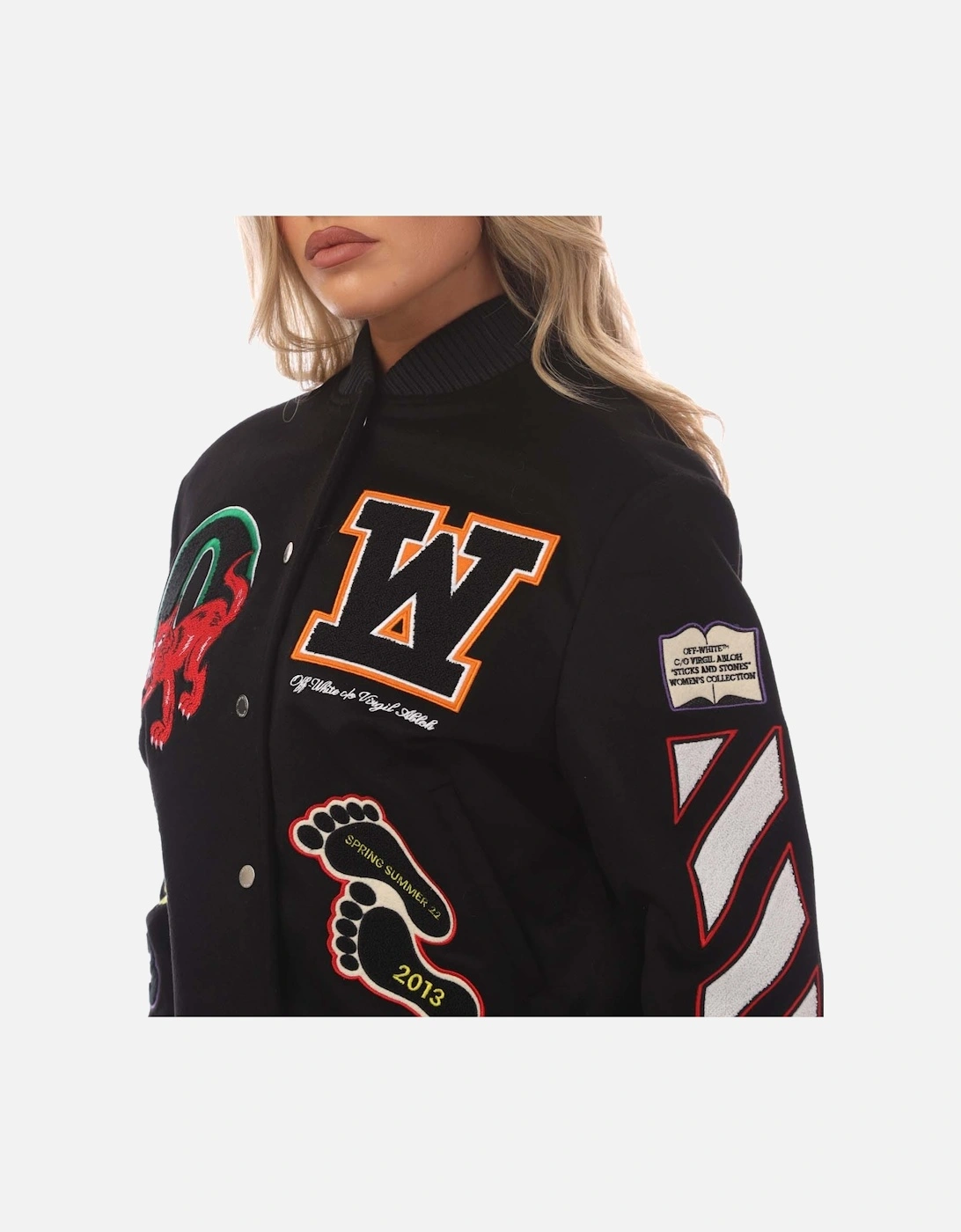 Embroidered Patches Varsity Bomber Jacket