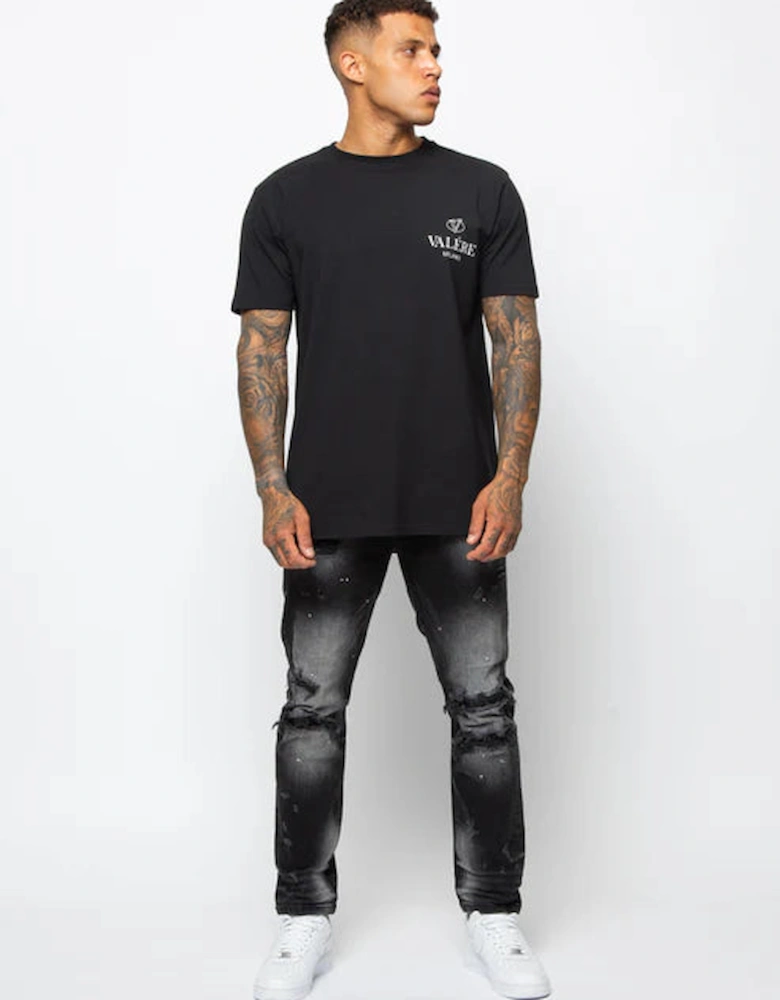 Ginostra Ripped & Paint Splattered Jean - Black