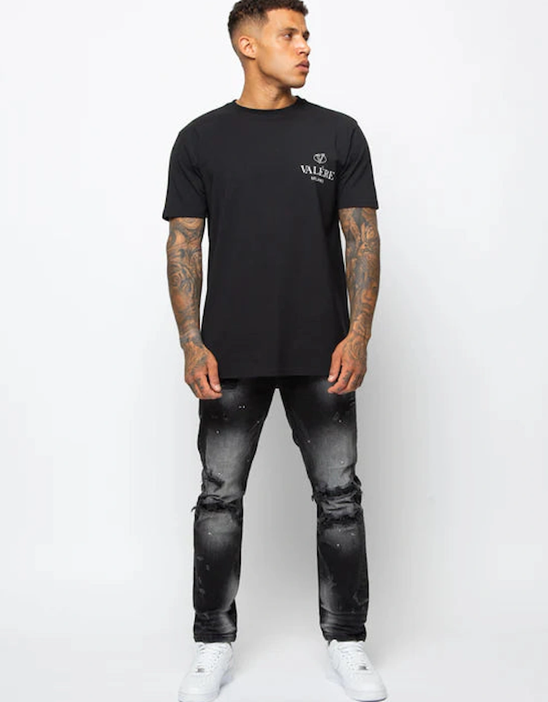 Ginostra Ripped & Paint Splattered Jean - Black