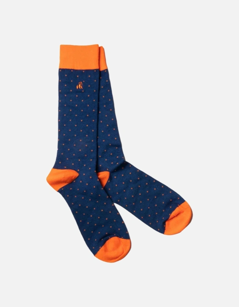 Bamboo Socks Orange Spot