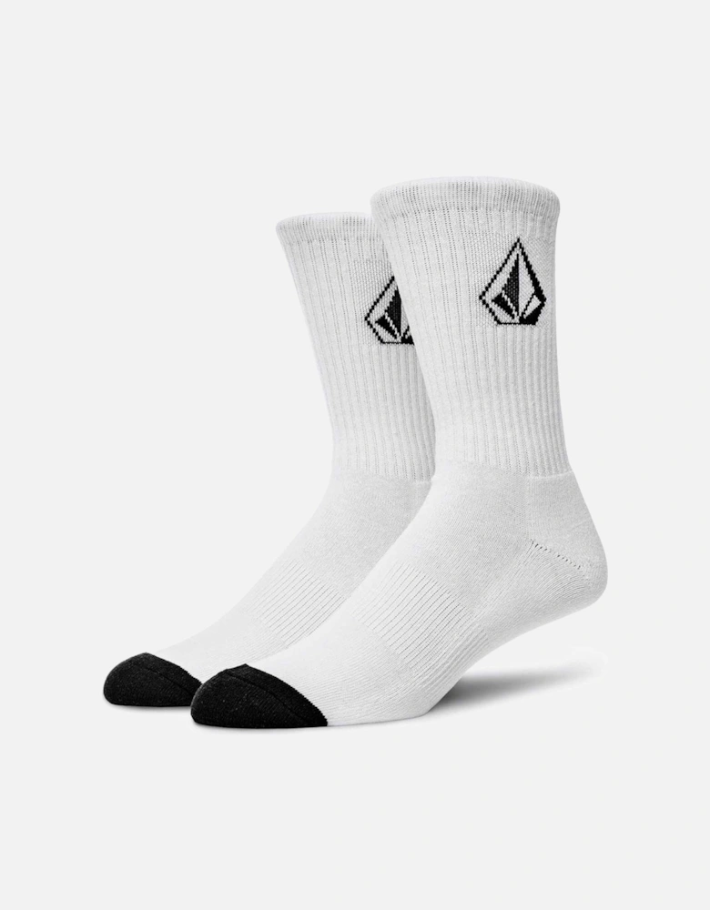 Full Stone 3 Pack Socks - White