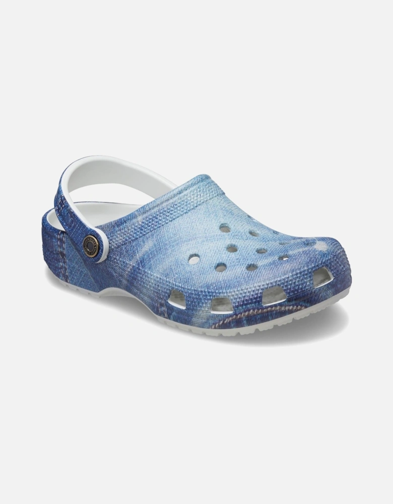 model Classic Denim Clog Unisex in Moonlight