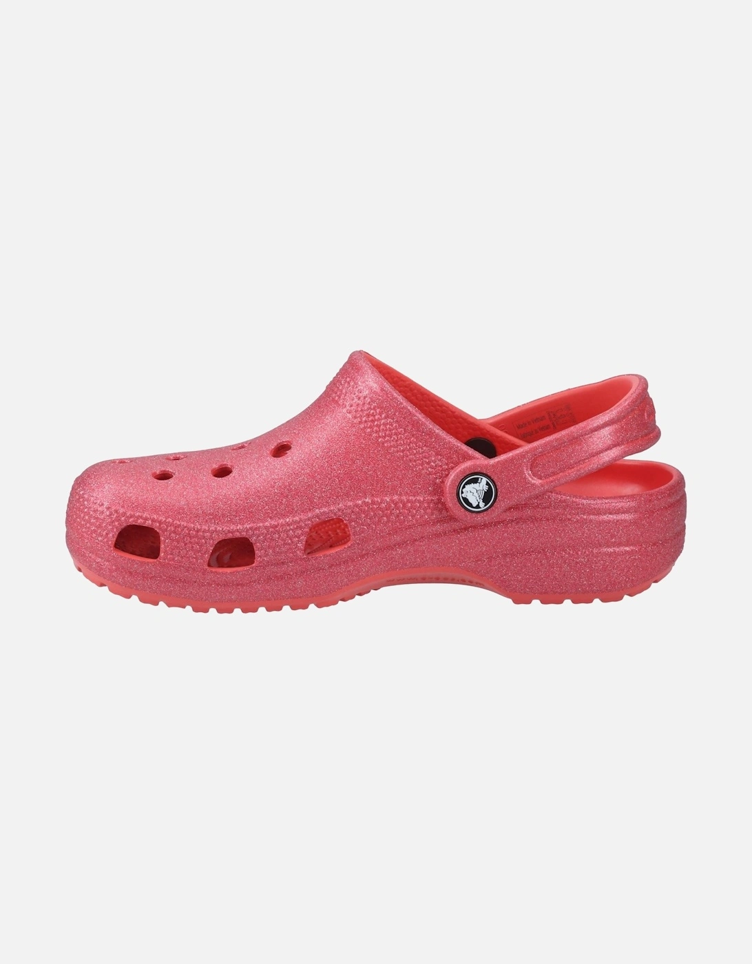 model Classic Glitter Clog Unisex in Cherry Red