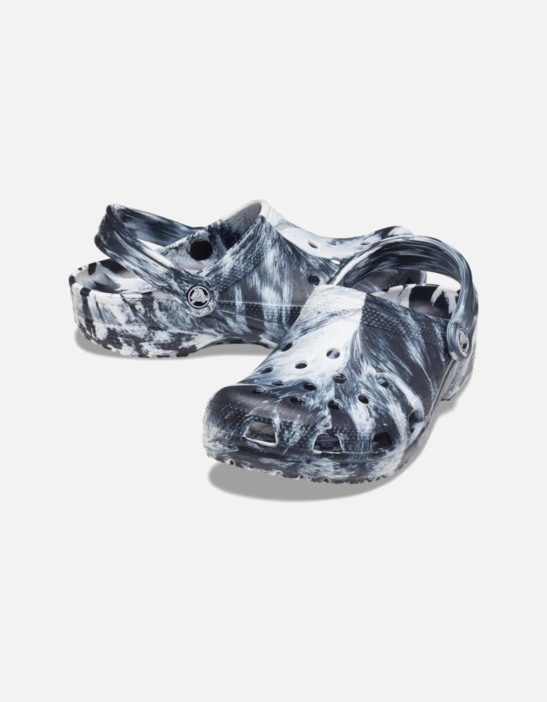 model Marble Sandal Unisex in White/Black