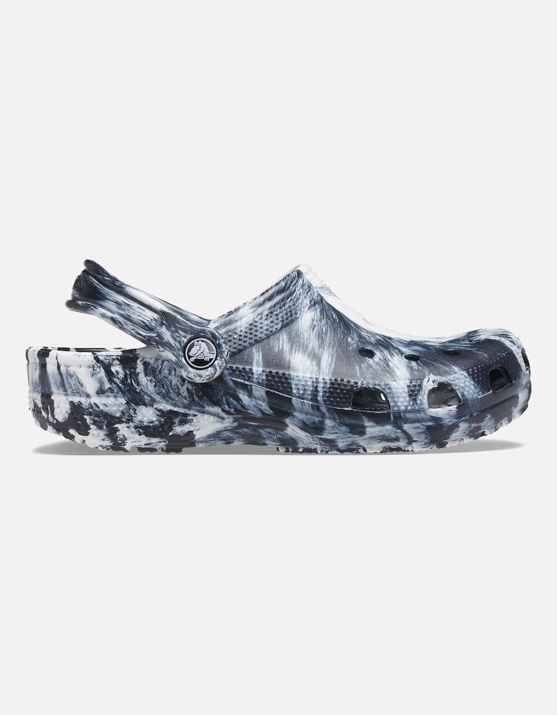 Marble Thermoplastic White/Black Clogs