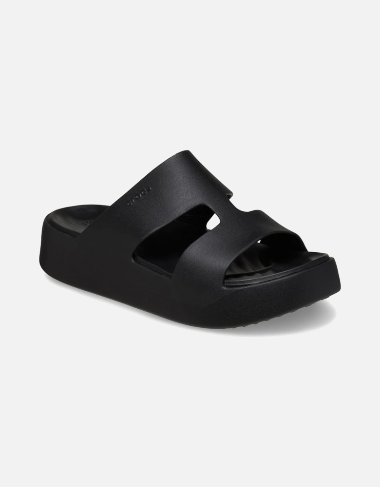 Getaway Platform H-Strap Thermoplastic Women's Black Slides