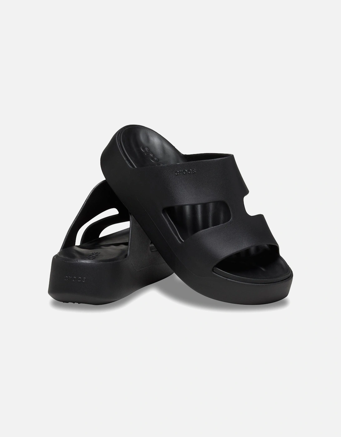 Getaway Platform H-Strap Thermoplastic Women's Black Slides