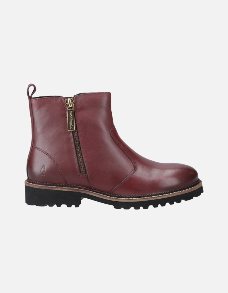 Grace Zip Suede Women's Burgundy Boots