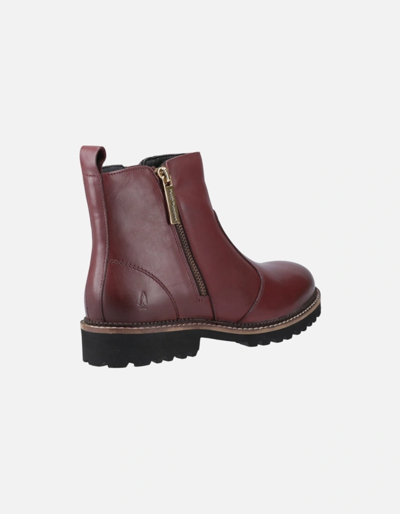 Grace Zip Suede Women's Burgundy Boots