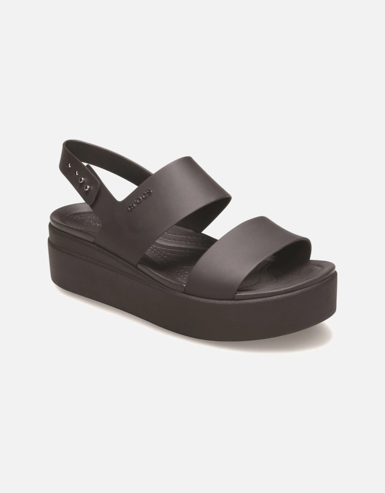 model Brooklyn Low Wedge Platform Sandal Female in Black