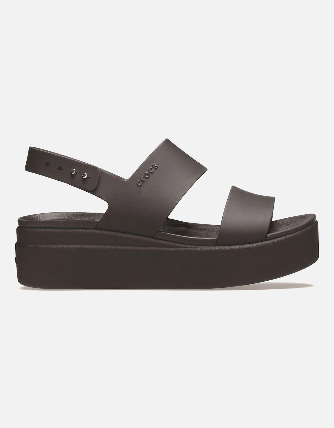 model Brooklyn Low Wedge Platform Sandal Female in Black