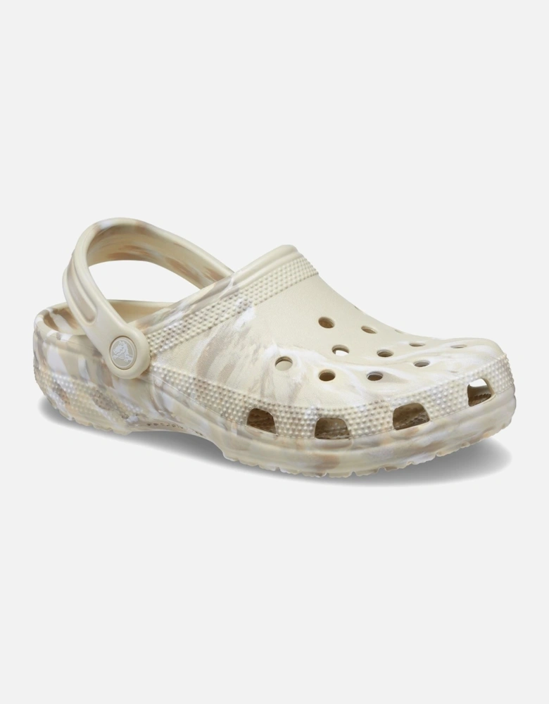 Classic Marbled Thermoplastic Bone/Multi Clogs