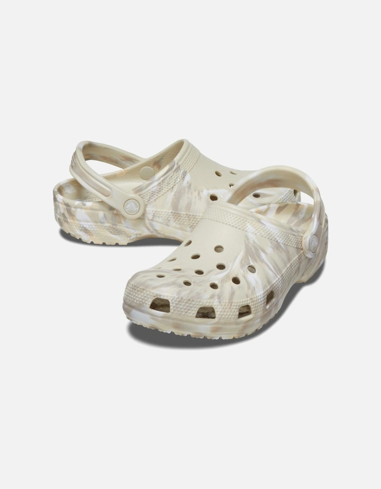 Classic Marbled Thermoplastic Bone/Multi Clogs