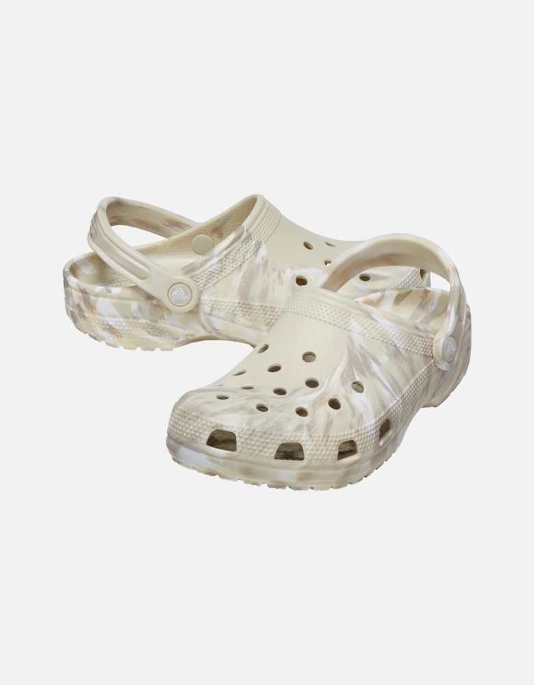 Classic Marbled Thermoplastic Bone/Multi Clogs