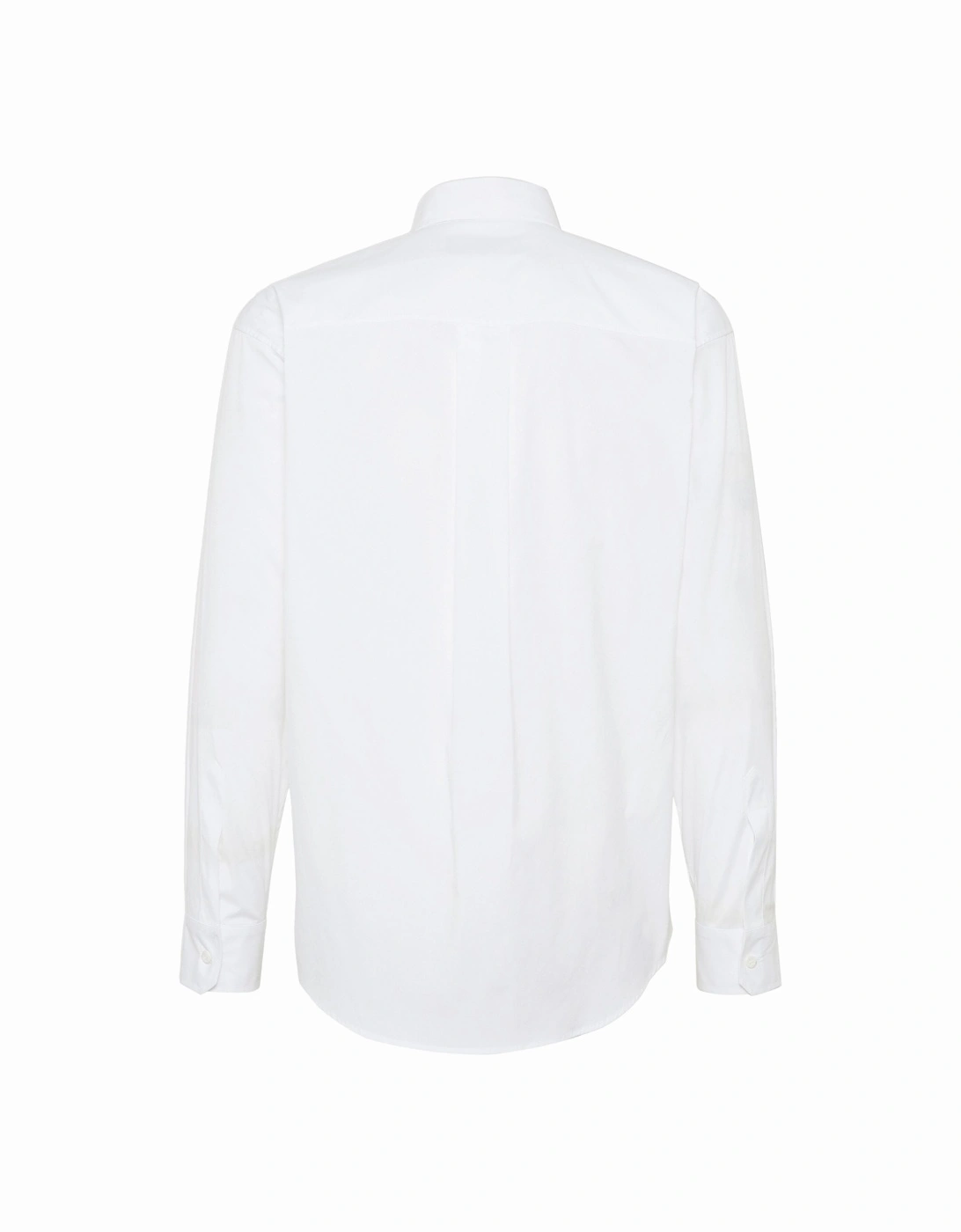 College Branding Cotton Shirt White