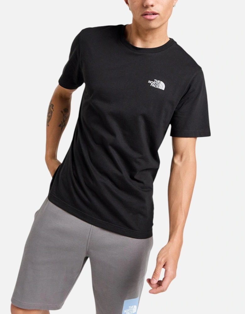 Mens T Shirts Simple Dome Crew Neck Sports Cotton Black T-Shirt