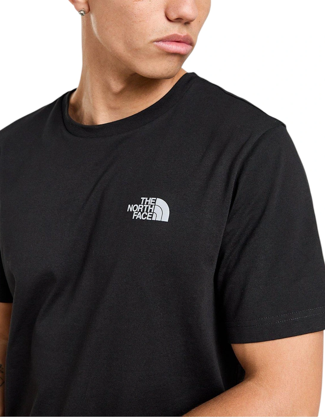 Mens T Shirts Simple Dome Crew Neck Sports Cotton Black T-Shirt