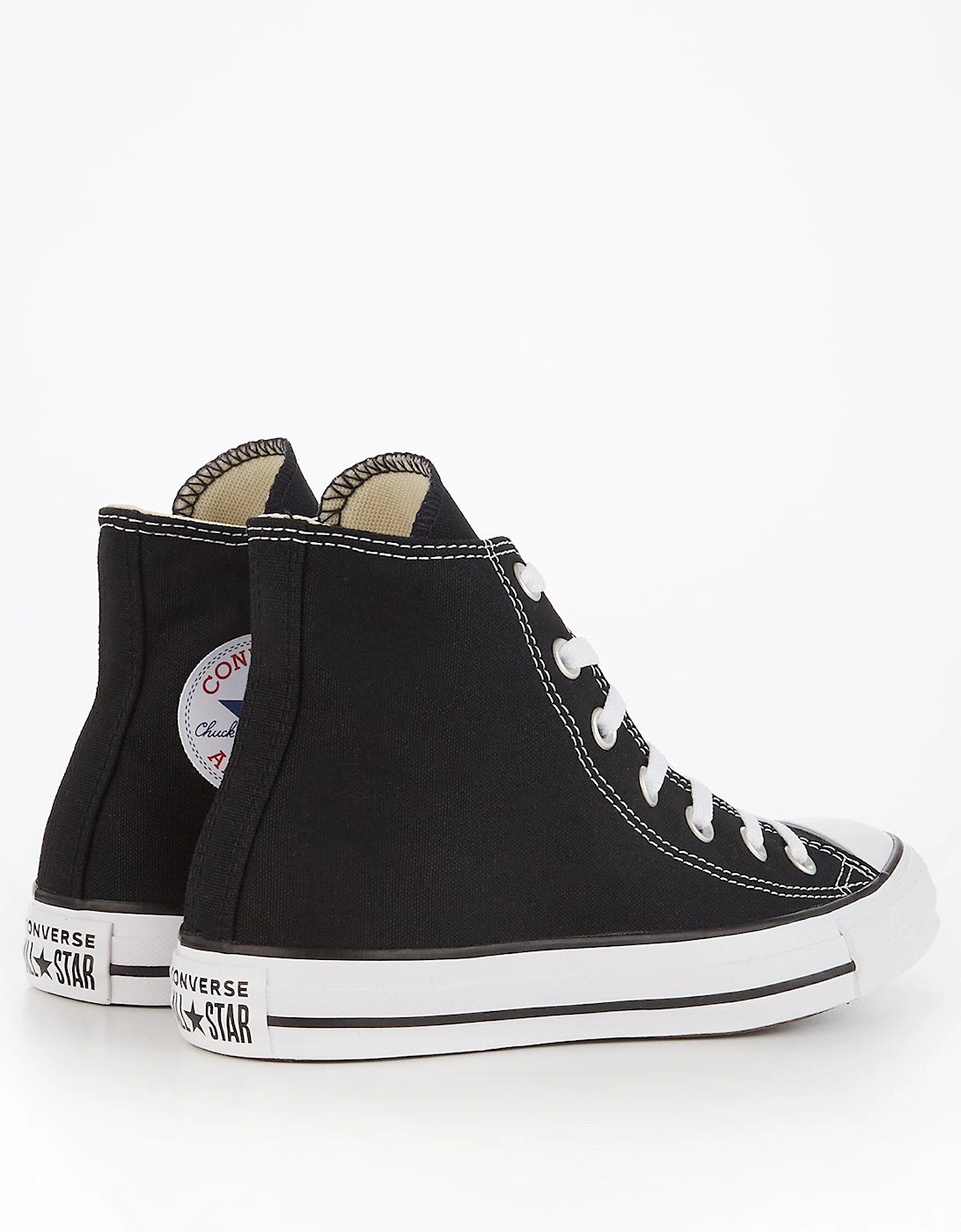 Unisex Wide Fit Hi Top Trainers - Black