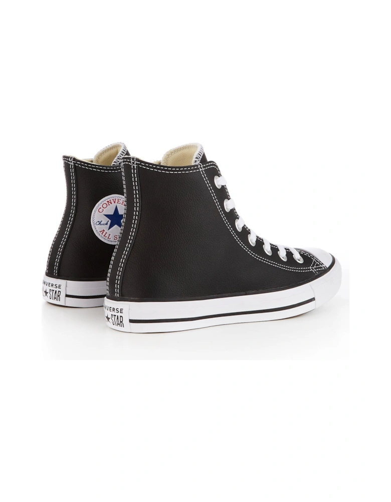 Leather Hi Top Trainers - Black