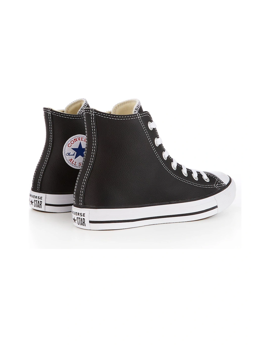 Leather Hi Top Trainers - Black