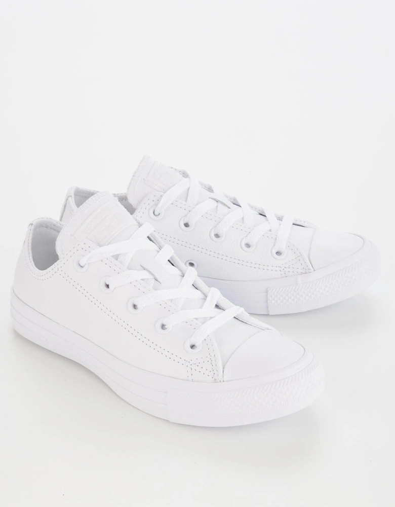 Leather Ox Trainers - White