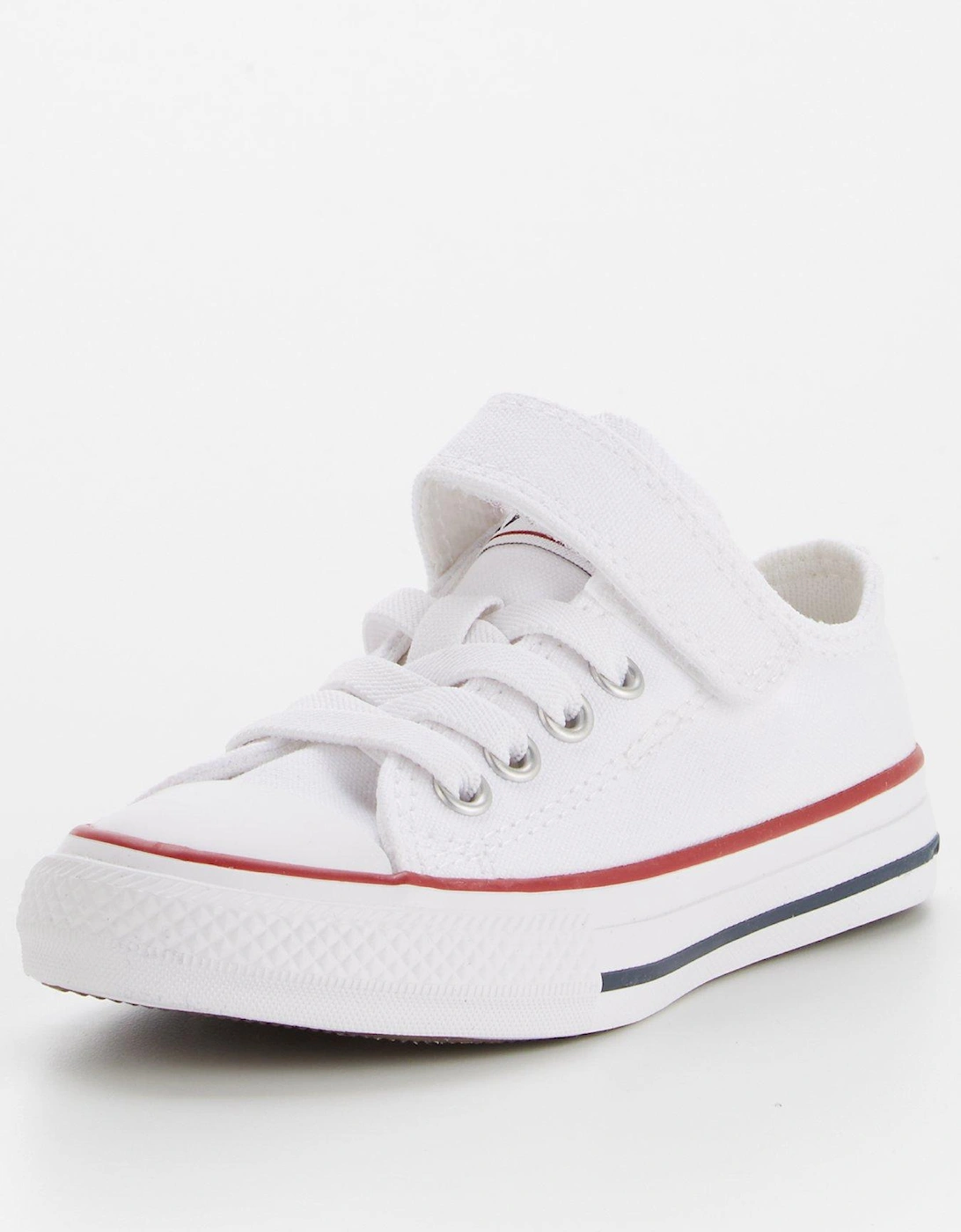 Kids Easy-On Velcro Ox Trainers - White