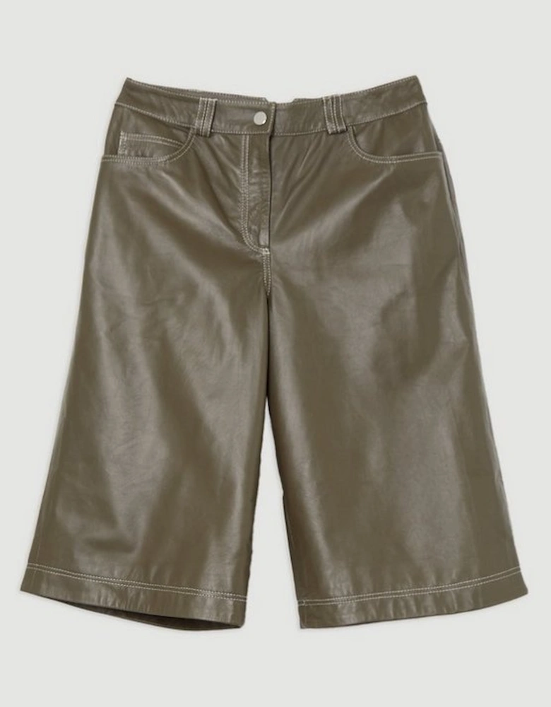 Leather 5 Pocket Bermuda Short