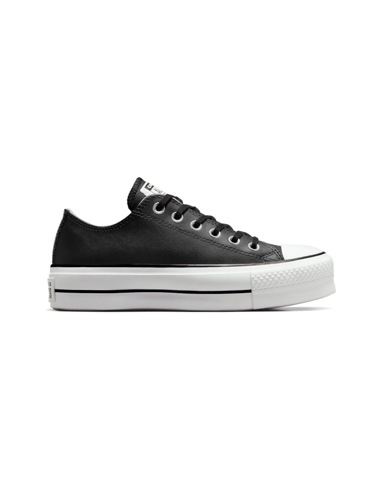 Womens Leather Lift Ox Trainers - Black/White