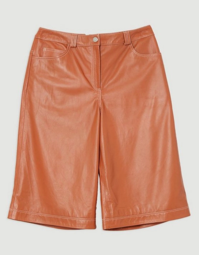 Leather 5 Pocket Bermuda Short