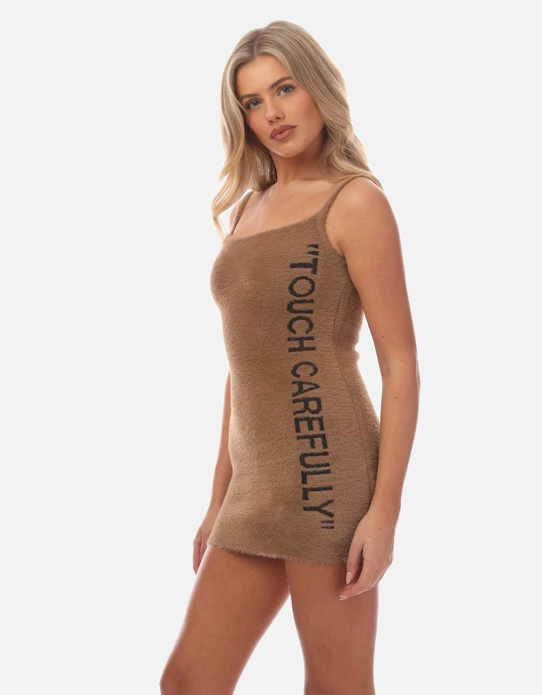 Quote Fuzzy Mini Dress