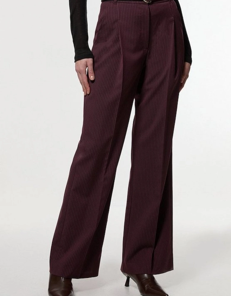 Pinstripe Tailored Detail Trouser