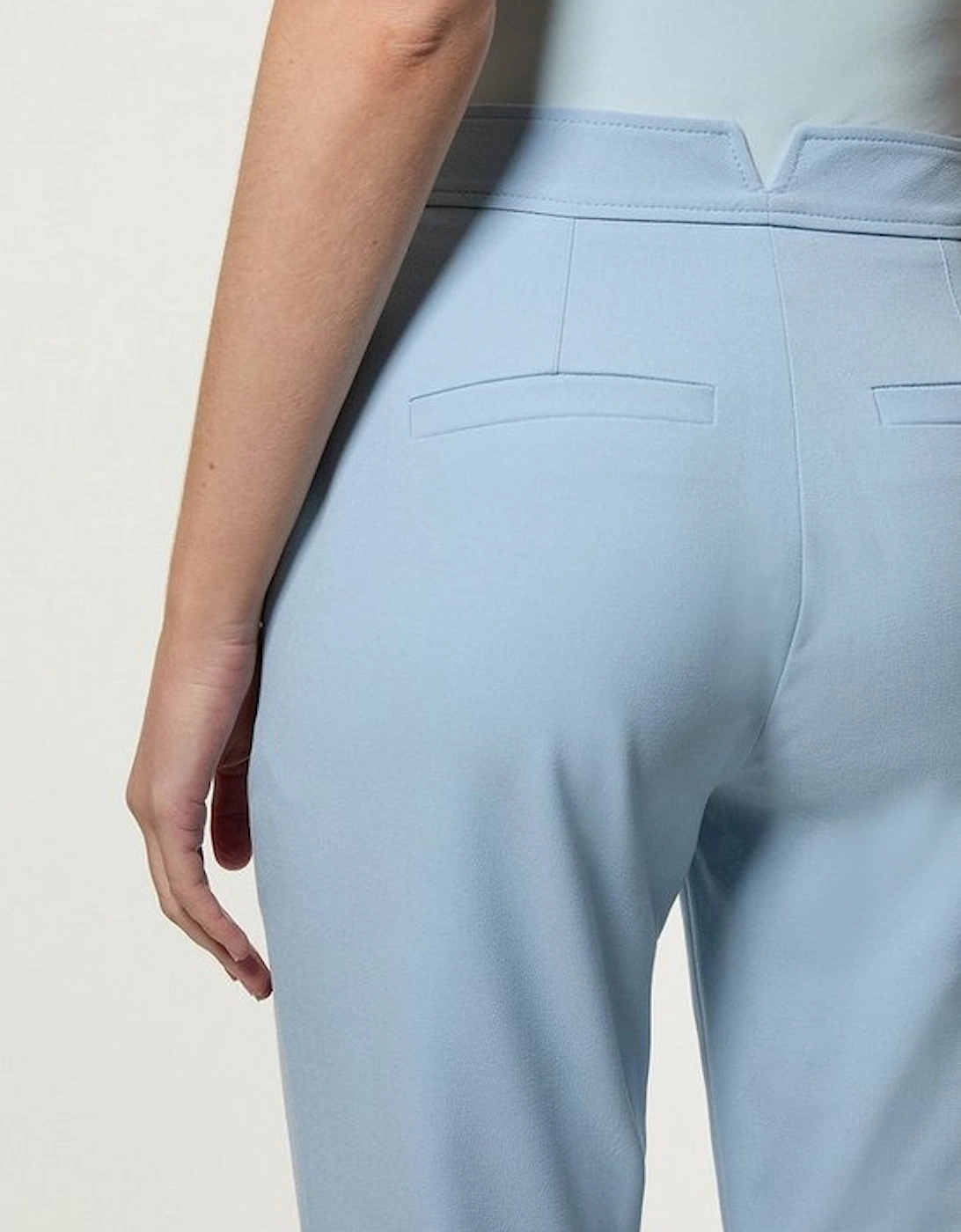 Compact Stretch Stab Stitch Tailored Straight Leg Trouser