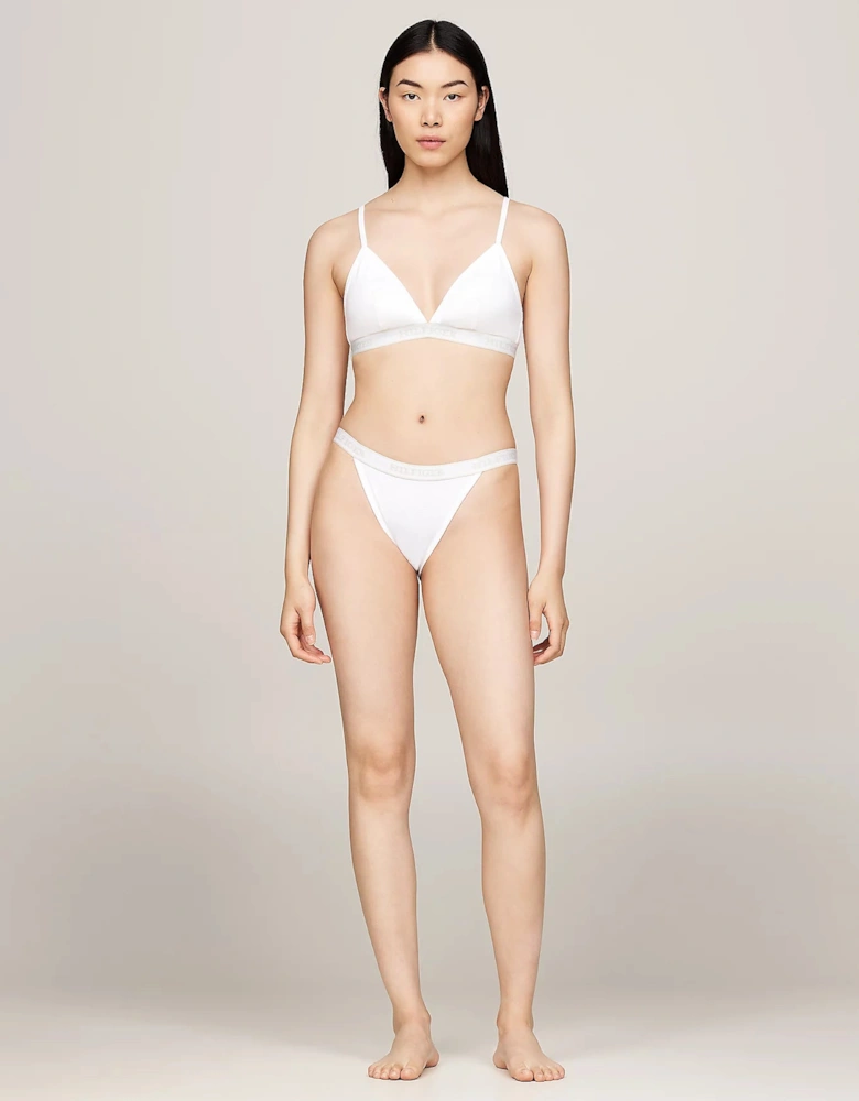 MONOTYPE Womens Tanga Bikini Briefs White