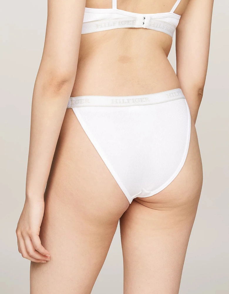 MONOTYPE Womens Tanga Bikini Briefs White