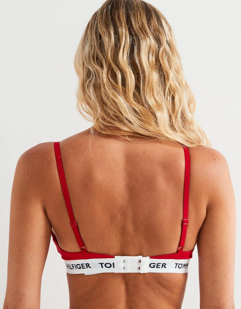 Banded Logo Bra - Red