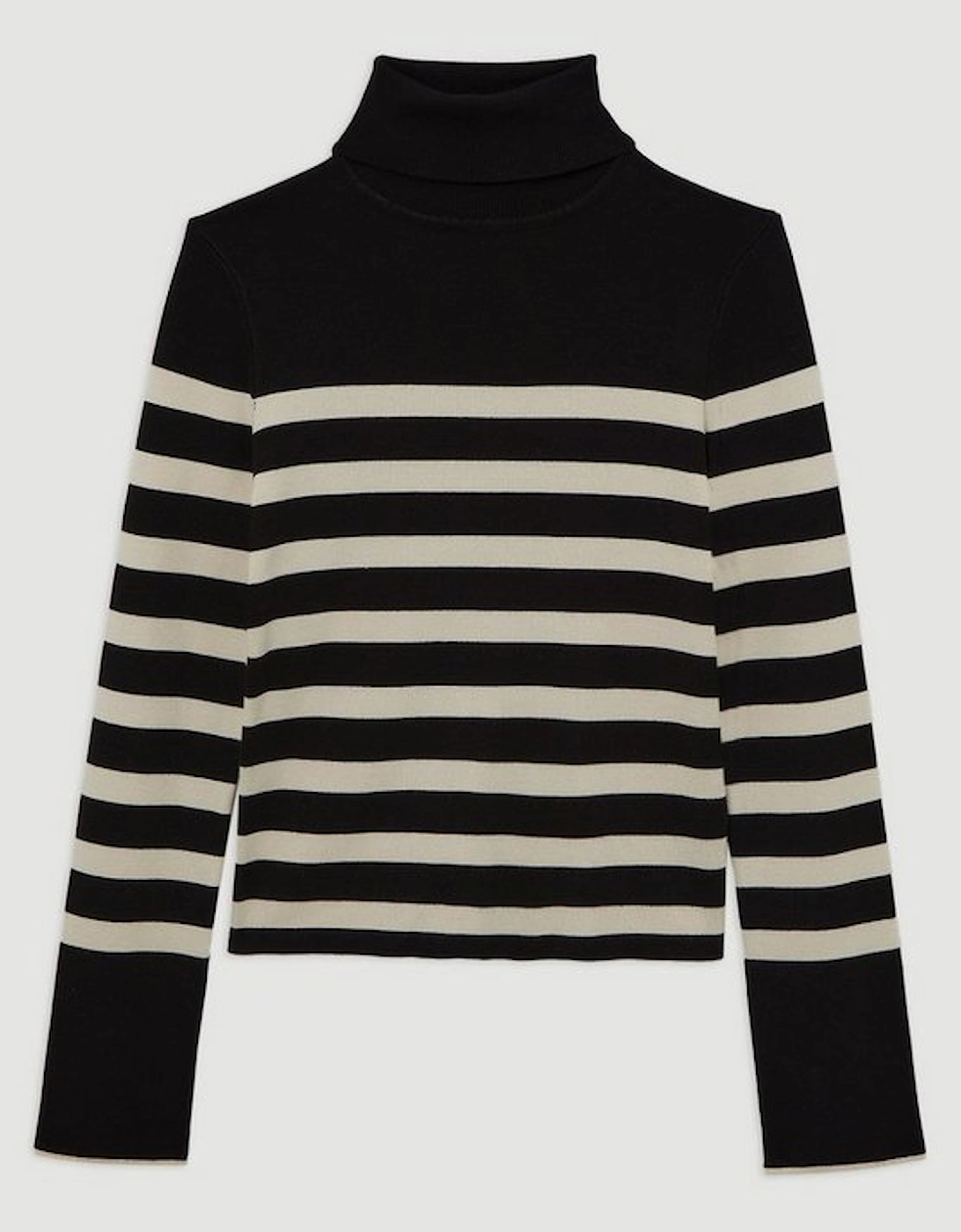 Viscose Blend Turtle Neck Knit Jumper