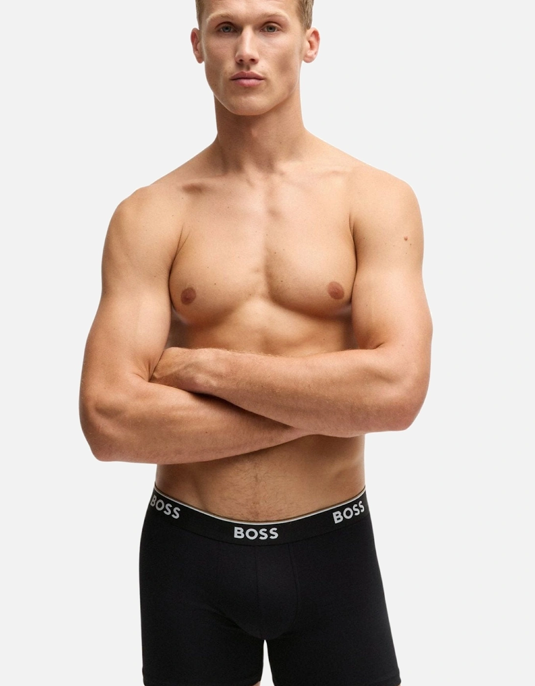 3-Pack Power Logo Boxer Briefs, Black