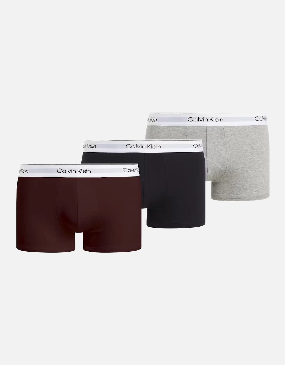 3-Pack Modern Cotton Boxer Trunks, Rusted Root / Black / Rock Ridge, 3 of 2