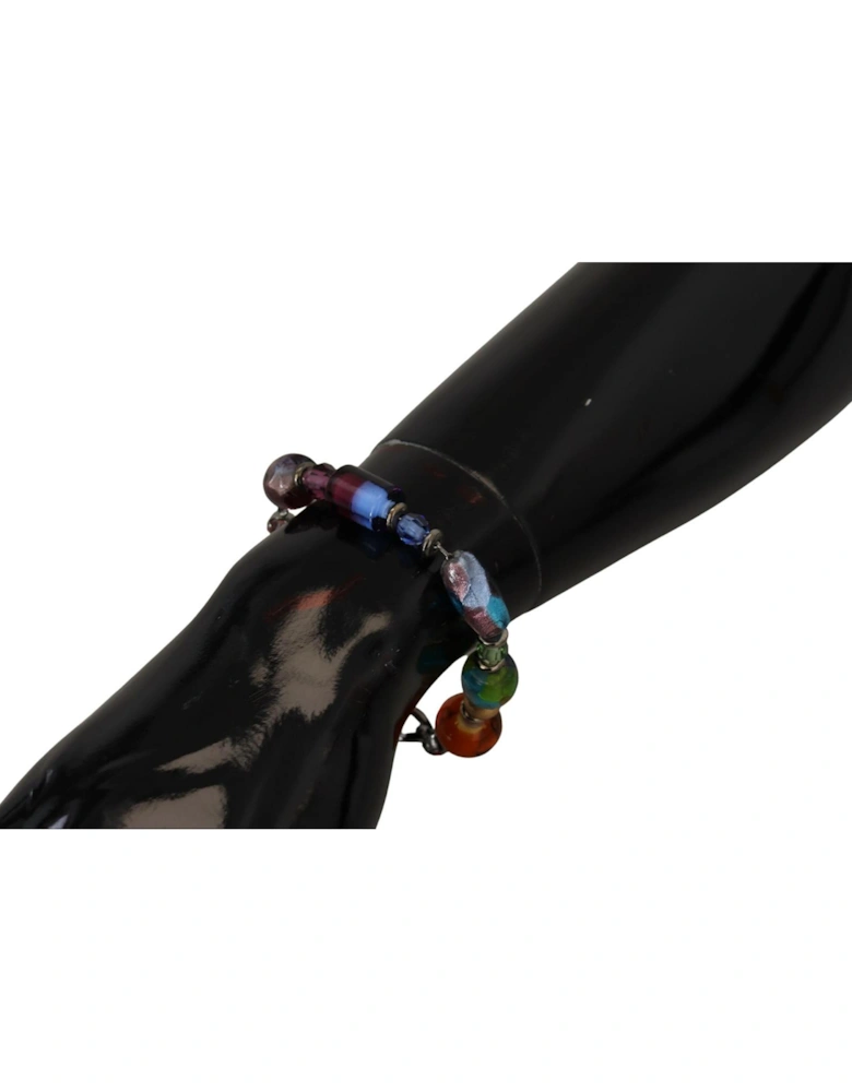 Multicolor Beaded Keychain Women - Silver Bracelets