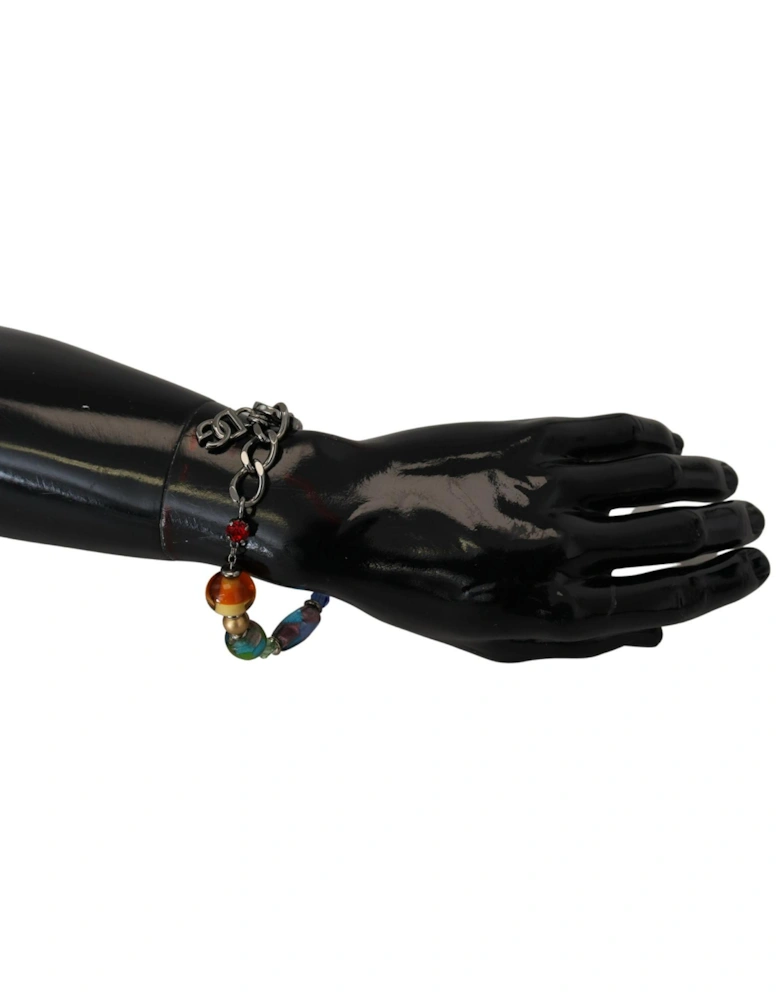 Multicolor Beaded Keychain Women - Silver Bracelets
